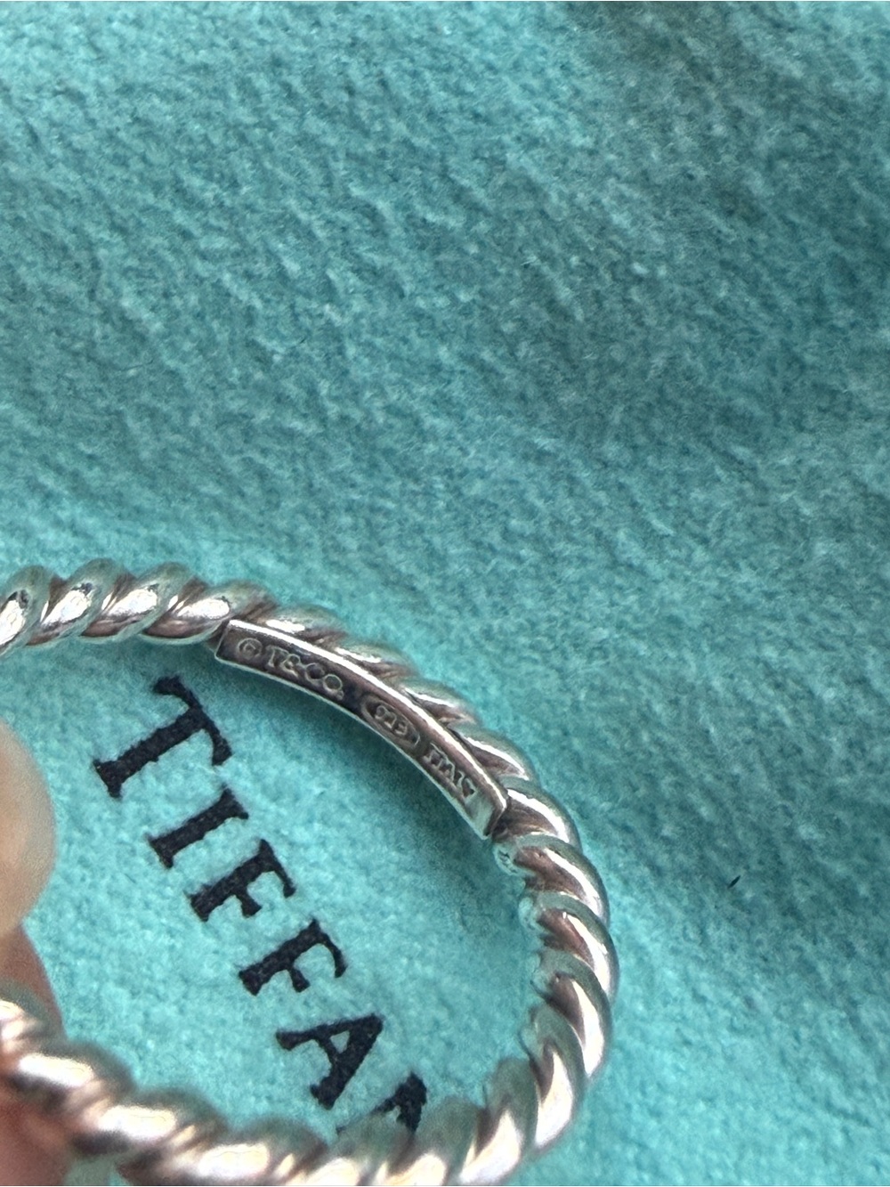 Tiffany & Co. Twisted Rope Ring (Stamped Silver) - Picture 2 of 2